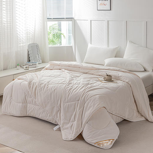春秋被/冬被/加厚冬被/加厚子母被/拉链子母被 多喜爱美眠康 妍梦大豆系列被【大豆纤维】【蓬松饱满】【A类磨绒面料】【抑菌呵护】 商品图1