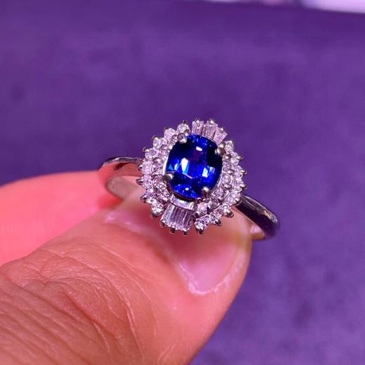 0.86ct刻面蓝宝石戒指 商品图0