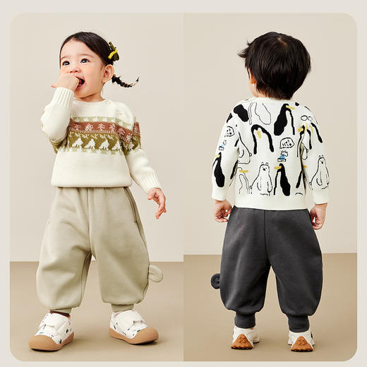 【蹦蹦裤】迷你巴拉男女童冬新品加绒抑菌长裤香蕉裤子 商品图2