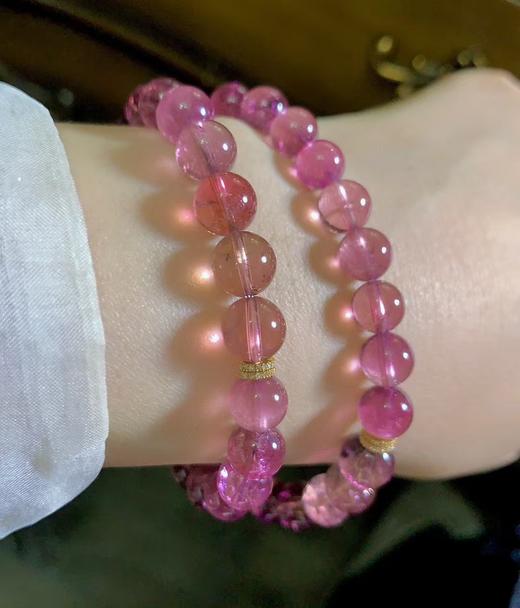 7mm-8mm多圈全色粉碧玺手串 商品图4