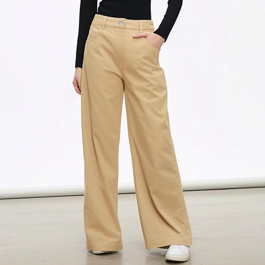 【2件9折】【Petit Bari】高腰宽松直筒牛仔裤（水洗产品） 商品图0