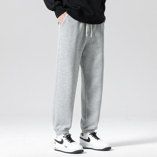 【摇粒绒】圣得西美式宽松运动休闲裤男秋冬加绒束脚卫裤 商品图1