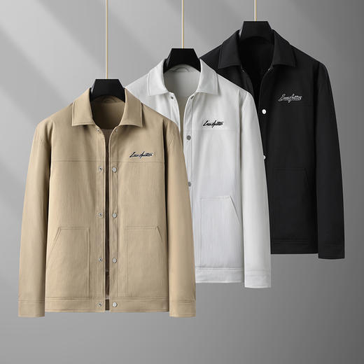 【新款DDT】大依优型大码翻领羽绒服夹克外套休闲胖子大码男休闲宽松加肥加大上衣 商品图3