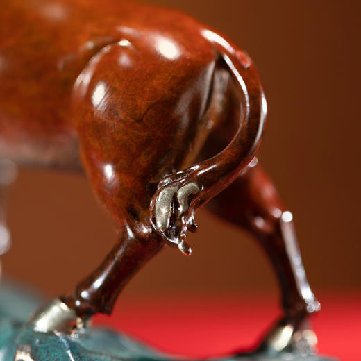 朱炳仁铜 10#牛气高升 摆件家居饰品 客厅办公桌牛摆件铜工艺品礼品 福气选福牛 商品图1