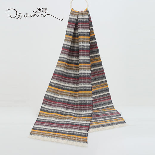 西藏萨迦手工氆氇山羊绒围巾秋冬SJF95P787N 商品图2