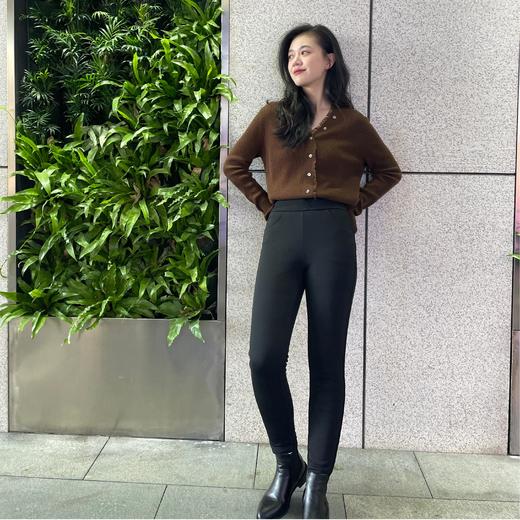 ESBACK 鹅绒加厚小黑裤 | 纳米锁温+绵羊毛+鹅绒填充 防风防水防污 弹力舒适 高腰保暖 柔软亲肤 显瘦显腿长 商品图5