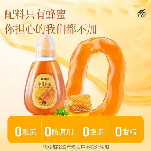 森蜂园 蜂蜜1000g /瓶农家自产百花蜂蜜 商品图4