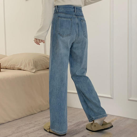 轩齐法式浪漫直筒牛仔裤 商品图3