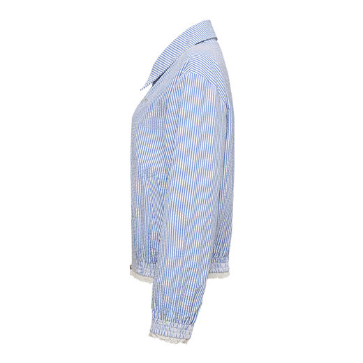 【2件9折】【Petit Bari】肌理感条纹刺绣夹克外套 商品图2