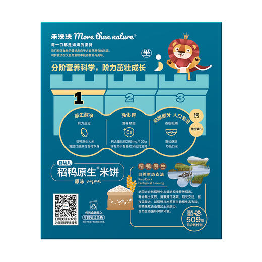 禾泱泱婴幼儿稻鸭原生米饼32g(原味/蓝莓/蔬菜) 商品图13