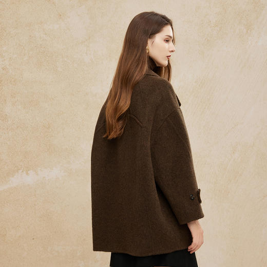 PH969斯尔丽24新款绵羊毛双面呢高支廓形简约显瘦休闲大衣 商品图5