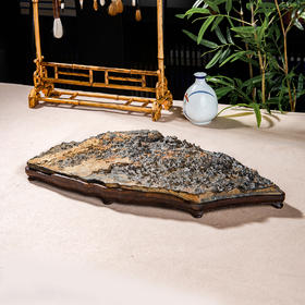 灵璧石楼兰景观文房赏石