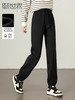 【年终特卖】熙世界黑色休闲加绒卫裤冬季高腰显瘦加厚摇粒绒哈伦运动束脚裤 商品缩略图0