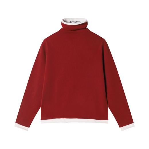 T2010秋冬季新款时尚个性美式撞色假两件立领长袖T恤百搭休闲套头上衣 商品图1