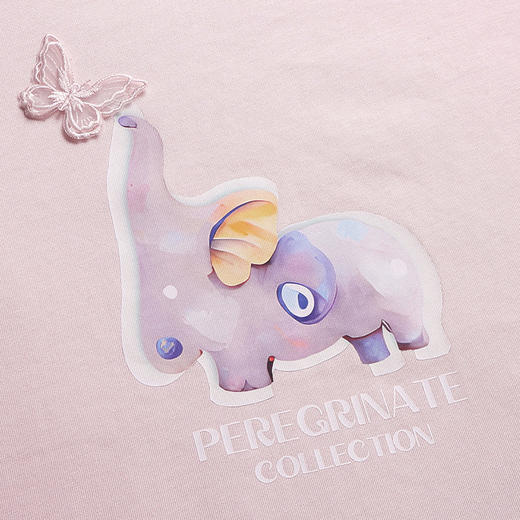 【2件9折】【Petit Bari】小象扑碟长袖印花上衣 商品图4