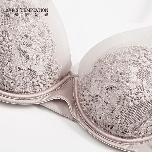 夏娃的诱惑灵韵组法式蕾丝内衣女防下垂收副乳聚拢大码大胸显小胸罩文胸 商品图3