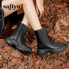 Safiya/索菲娅2024秋冬时尚圆头侧拉链百搭厚底户外运动风短靴 SF44116402 商品缩略图4