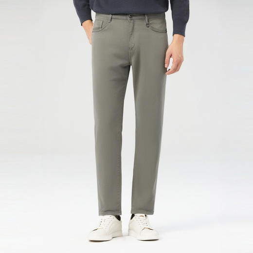 【棉弹舒适】圣得西韩版宽松牛仔裤男秋冬黑色直筒休闲裤 商品图1