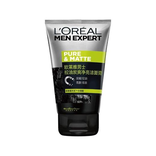 欧莱雅男士控油炭爽净亮洁面膏100ml 商品图0
