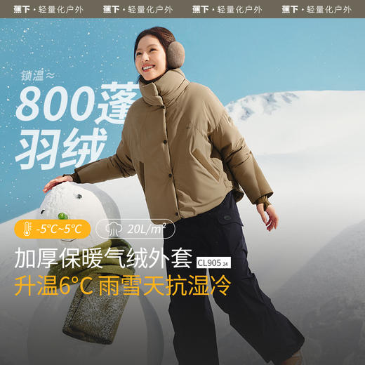 【蕉下精选】蕉下泡芙气绒服女CL90524 立领防风面包服防寒外套保暖似羽绒棉服 商品图0