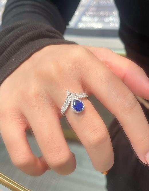 1.46ct刻面蓝宝石戒指 商品图3