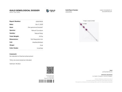 4.3ct刻面红宝石手链 商品图4