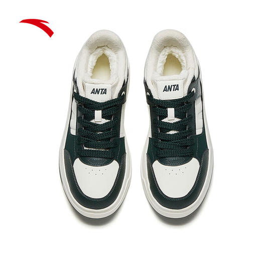 安踏A道丨加绒保暖板鞋棉鞋男冬季新款低帮小白鞋运动鞋112448920 商品图1