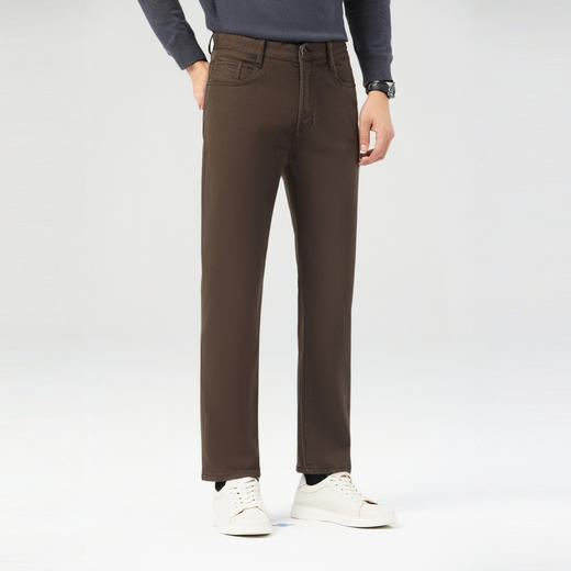 【棉弹舒适】圣得西韩版宽松牛仔裤男秋冬黑色直筒休闲裤 商品图2