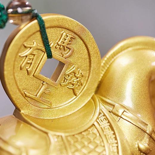 朱炳仁铜 马上有钱挂件装饰礼物手把件挂饰礼品送朋友铜马包挂 商品图2