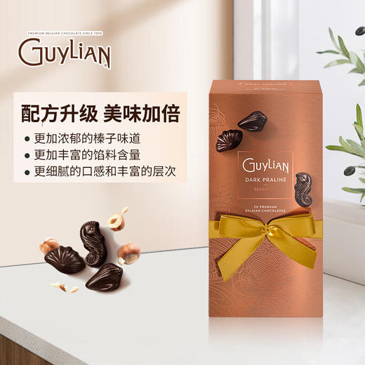 吉利莲比利时黑巧克力制品华锦礼盒225g/045533 配方升级美味加倍72%可可黑巧夹心丝滑醇香 商品图1