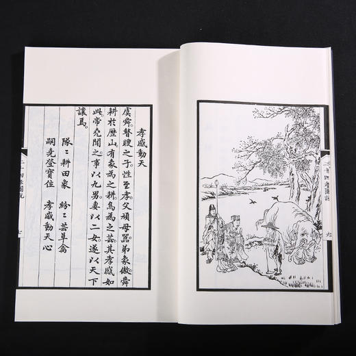 双百鹿斋-二十四孝图说+三圣经诵本（全两册）手工宣纸 商品图3