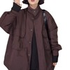 雀说宽松大口袋棉服新款休闲中长款开衫翻领棉衣外套AL3635 商品缩略图4