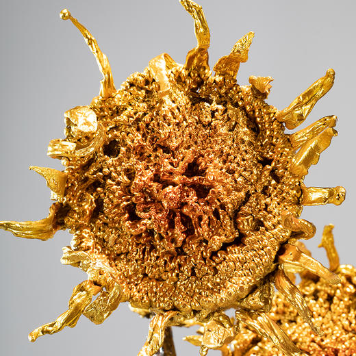 朱炳仁铜 燃烧的向日葵家居玄关装饰电视柜桌面艺术摆件 商品图1