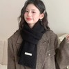 【YW】无忧购韩系慵懒氛围感百搭保暖100%羊毛小标针织围巾（截单后7天发货)25年清仓捡漏 商品缩略图6