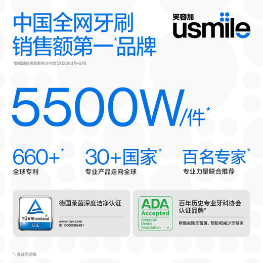 usmile 扫震电动牙刷 P20 PRO 商品图4