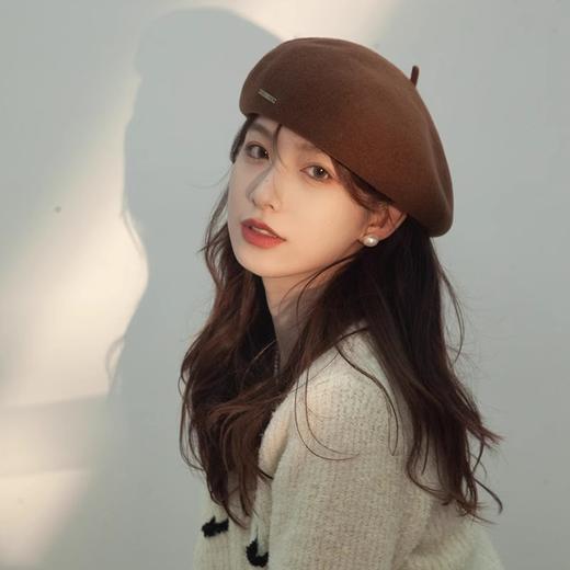 鹿鹿推荐 • 显脸小！秋冬羊毛贝雷帽加厚大头围复古八角蓓蕾帽 商品图1