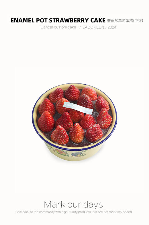 搪瓷盆草莓蛋糕（中盆） 商品图0