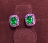 0.6ct刻面祖母绿耳钉 商品缩略图4