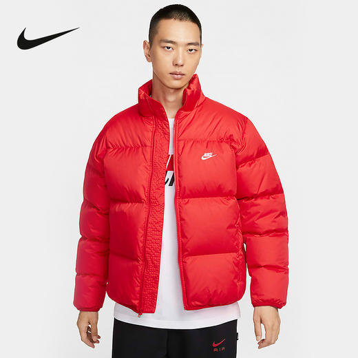 【库存有限 无货将做退款】耐克男羽绒服红色24冬保暖夹克Therma-FIT面包服加绒FZ5029-657 商品图0