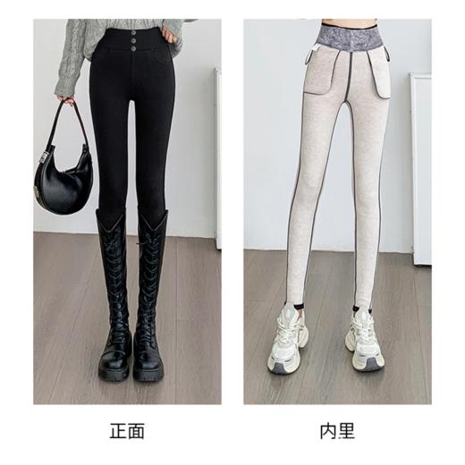 【加厚貂绒高腰小黑裤】【专柜品质】冬季女装高腰紧身加绒加厚收腹芭比外穿小黑裤 商品图3