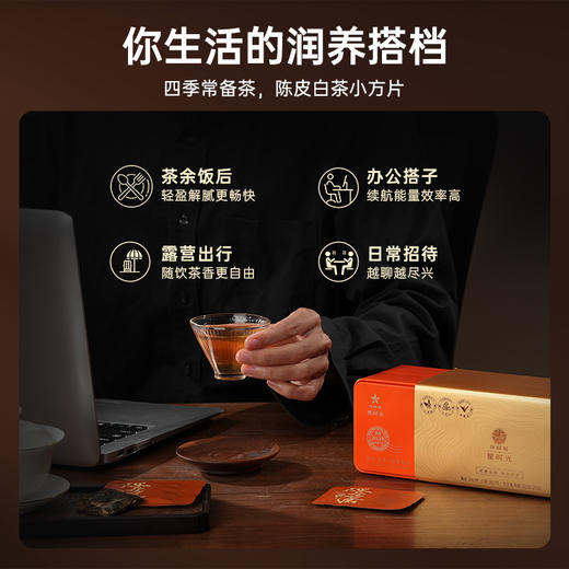 【赠焖茶壶】华祥苑-新会陈皮福鼎白茶小方片105g*2盒（白茶2017年，陈皮2013年） 商品图8