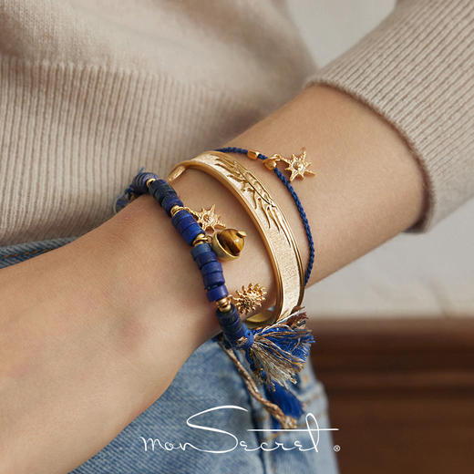 monSecret 日月星辰系列 | 炽光编织流苏手链 商品图1