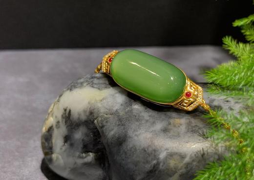 【御珠宫坊】金镶碧玉手链 商品图2
