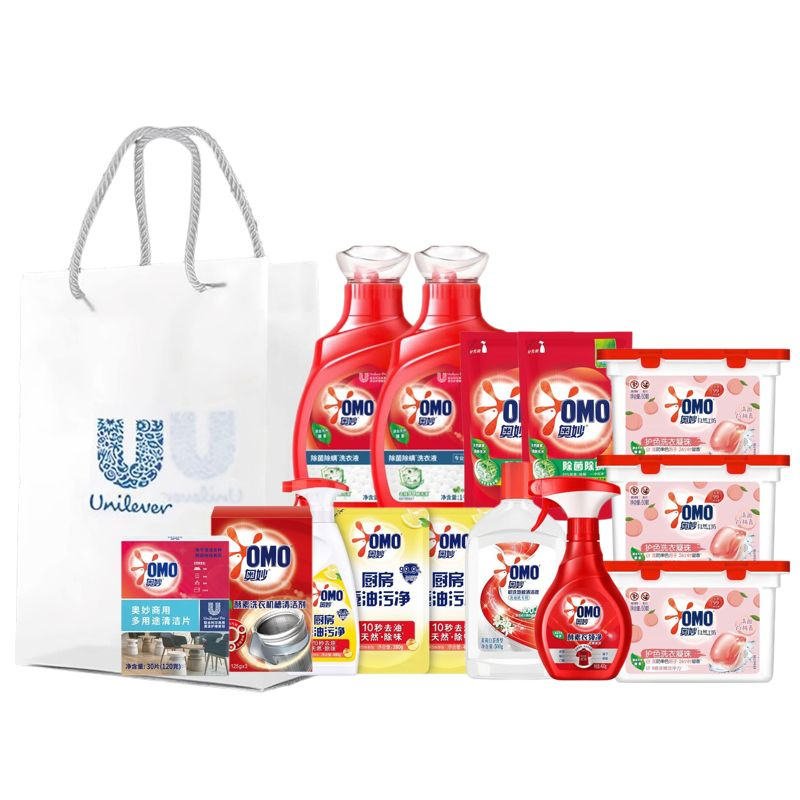 奥妙 家庭清洁礼包 4585g+30片+150颗（礼袋图案随机）