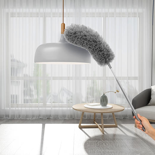 【大扫除必备！多用途清洁除尘套装】鸡毛掸子家用除尘打扫天花板静电吸附灰尘大扫除加长可伸缩除尘掸，高处吊灯只需轻扫，无需爬高。ry 商品图1