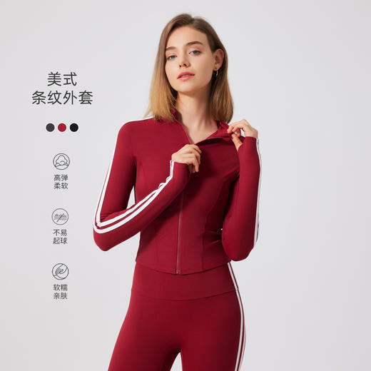 美式辣妹瑜伽服女休闲外套长袖拉链跑步亲肤运动健身上衣 FX 商品图0