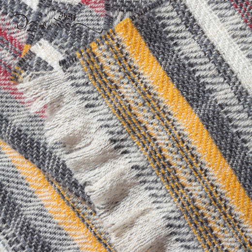 西藏萨迦手工氆氇山羊绒围巾秋冬SJF95P787N 商品图3