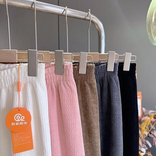 腿粗胯宽星人的快乐源泉☺️一定要冲这一款👉有氧周末~麦穗提花加绒阔腿裤！垂感十足，高腰设计真的巨显高显瘦！！！秒变长腿精👏 商品图5