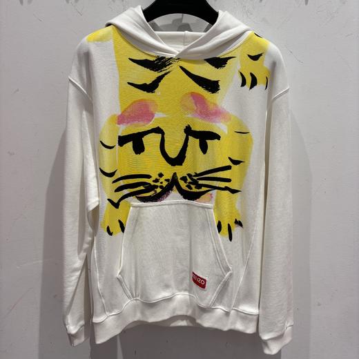 【特价商品不退不换】KENZO 连帽卫衣男  FC65SW4294MI-01 WHITE.COTTON 商品图1