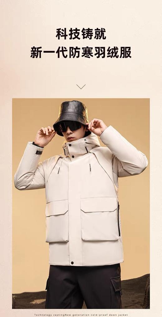 直发【2588】柜1500！90鸭绒！高级压胶工艺 男士工装风羽绒服 商品图2